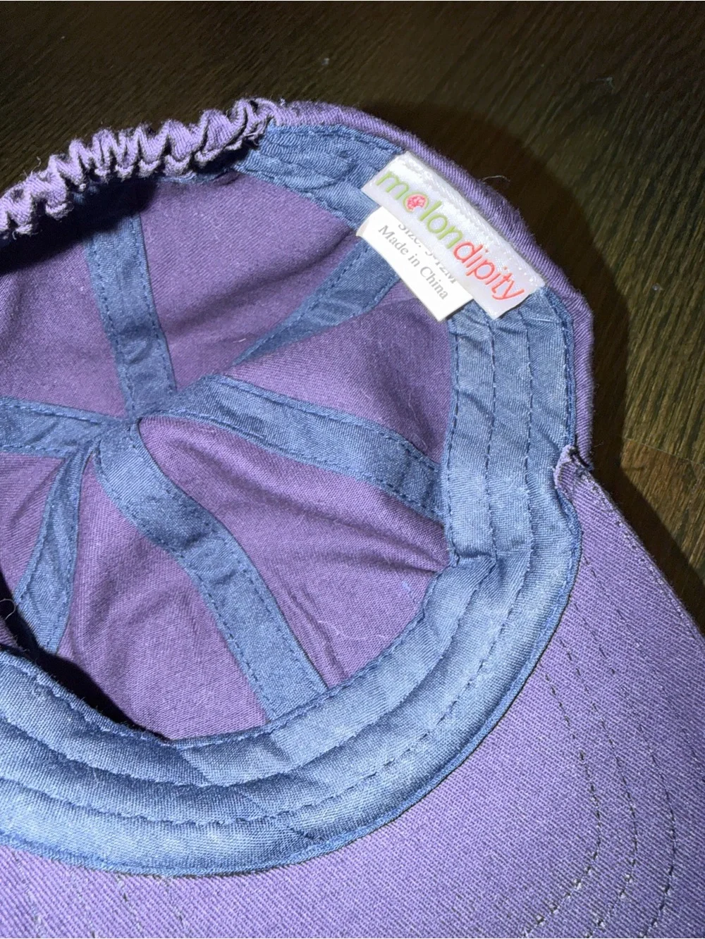 Kids Blue Baseball Cap with Red Stitch Patch - Unbranded
